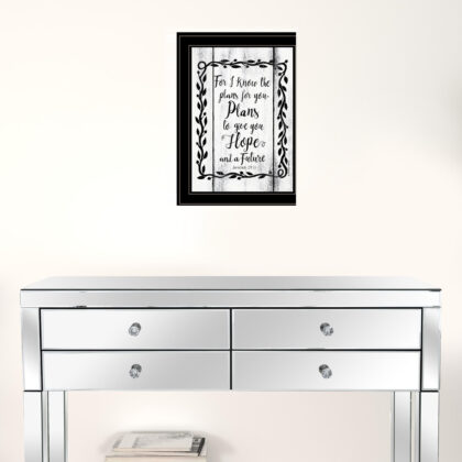 Plans To Give You Hope 2 Black Framed Print Wall Art
