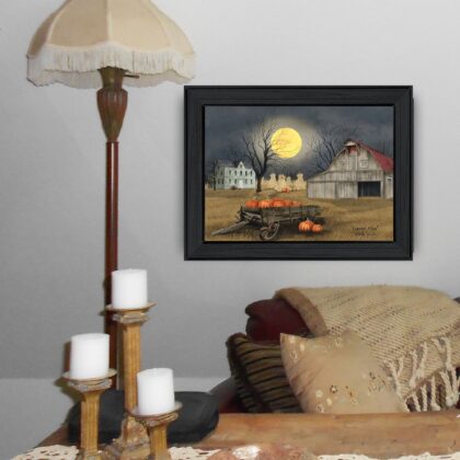 Harvest Moon 6 Black Framed Print Wall Art