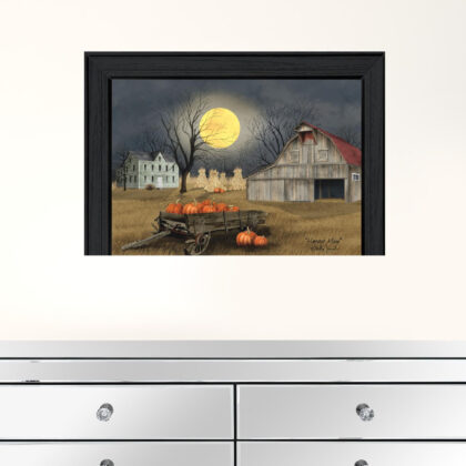 Harvest Moon 6 Black Framed Print Wall Art