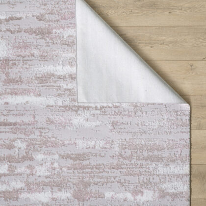 3' X 5' Pink Abstract Washable Non Skid Area Rug
