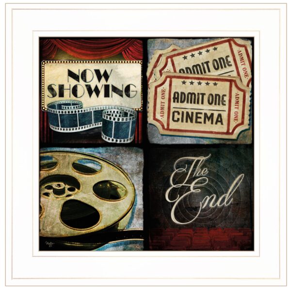 At The Movies I 1 White Framed Print Wall Art