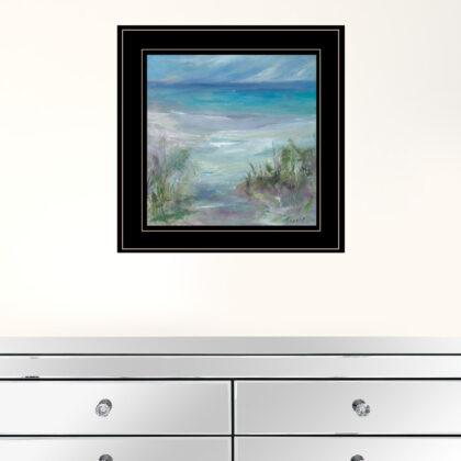 Blue Horizons 3 Black Framed Print Wall Art