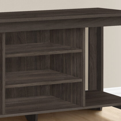 48" Brown Open Shelving TV Stand