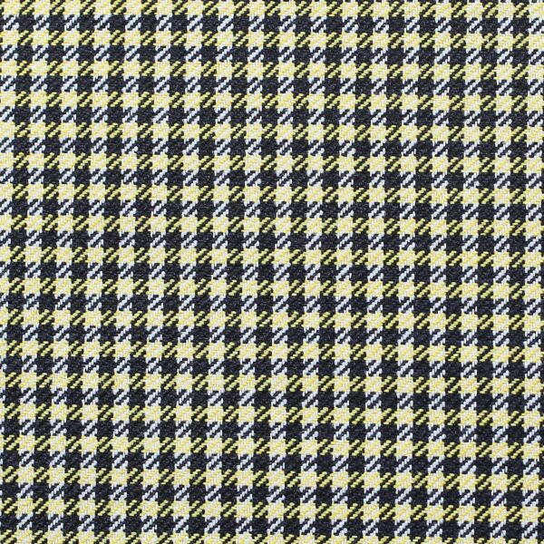 Set Of Four 18" X 18" Black And Yellow Polyester Houndstooth Zippered Pillow