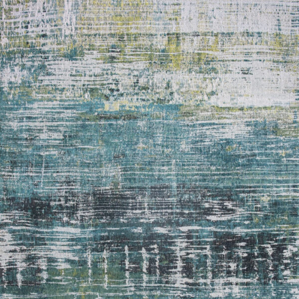 8' x 11' Blue and Green Abstract Non Skid Area Rug