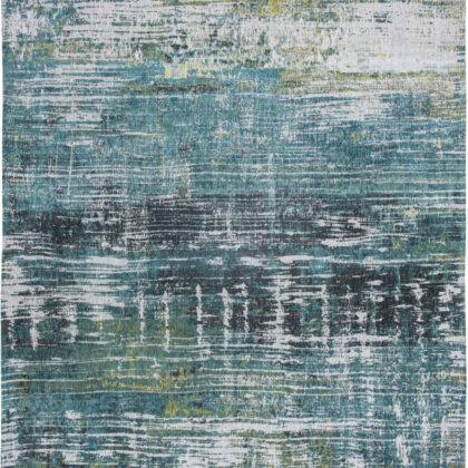 8' x 11' Blue and Green Abstract Non Skid Area Rug