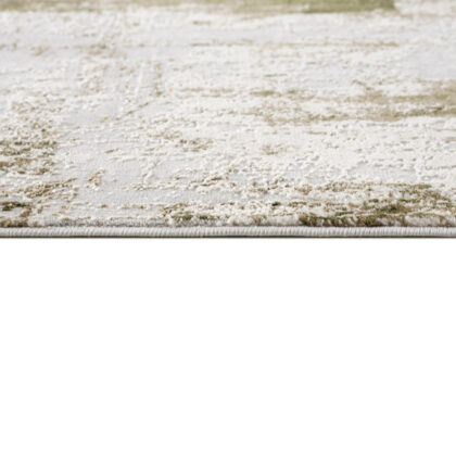 5' X 7' Green Abstract Dhurrie Area Rug