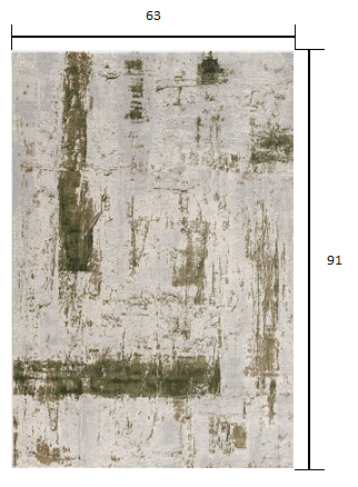 5' X 7' Green Abstract Dhurrie Area Rug