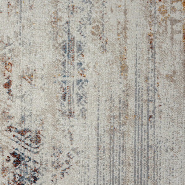 8' X 10' Ivory Tribal Distressed Washable Area Rug