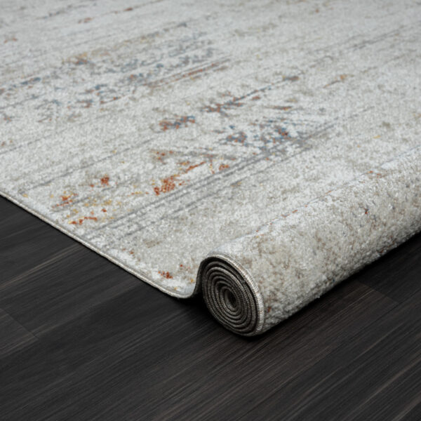 8' X 10' Ivory Tribal Distressed Washable Area Rug