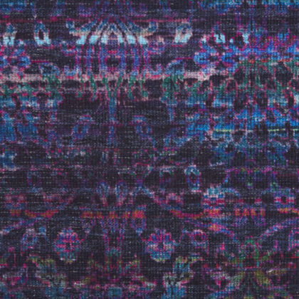 2' X 3' Blue And Purple Striped Power Loom Area Rug