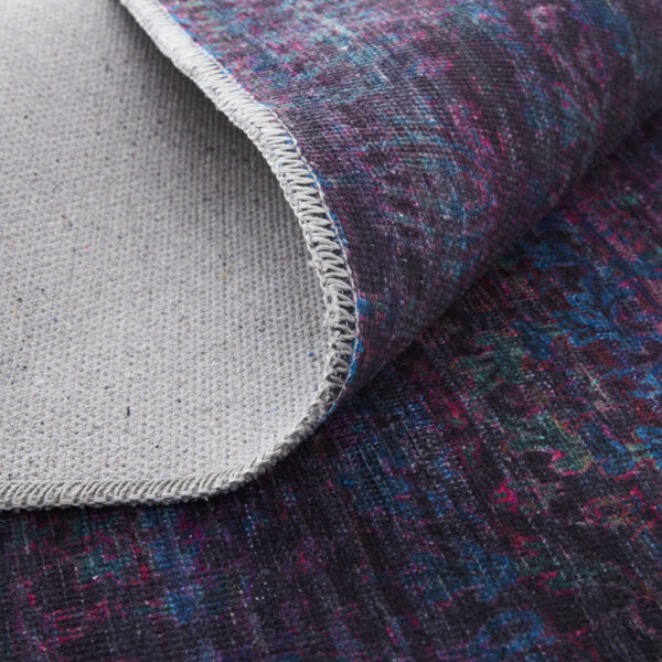 2' X 3' Blue And Purple Striped Power Loom Area Rug