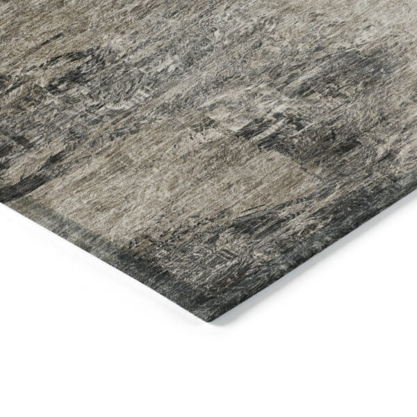 8' X 10' Taupe Beige And Brown Abstract Washable Indoor Outdoor Area Rug