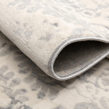 2’ X 13’ Ivory Distressed Ikat Pattern Runner Rug