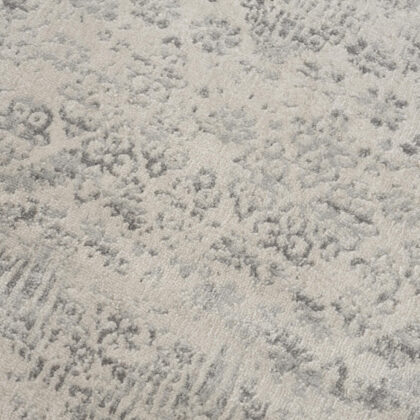 2’ X 13’ Ivory Distressed Ikat Pattern Runner Rug