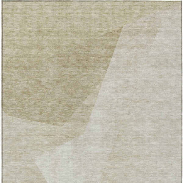 10' X 14' Beige Khaki And Taupe Abstract Washable Indoor Outdoor Area Rug