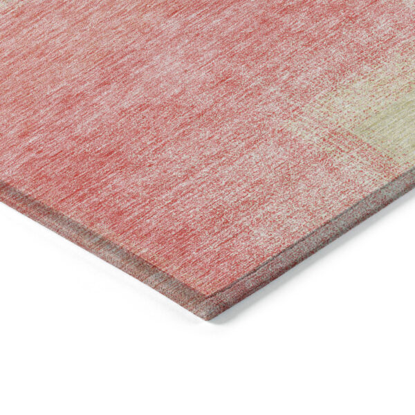 3' X 5' Blush Pink And Ivory Abstract Washable Indoor Outdoor Area Rug