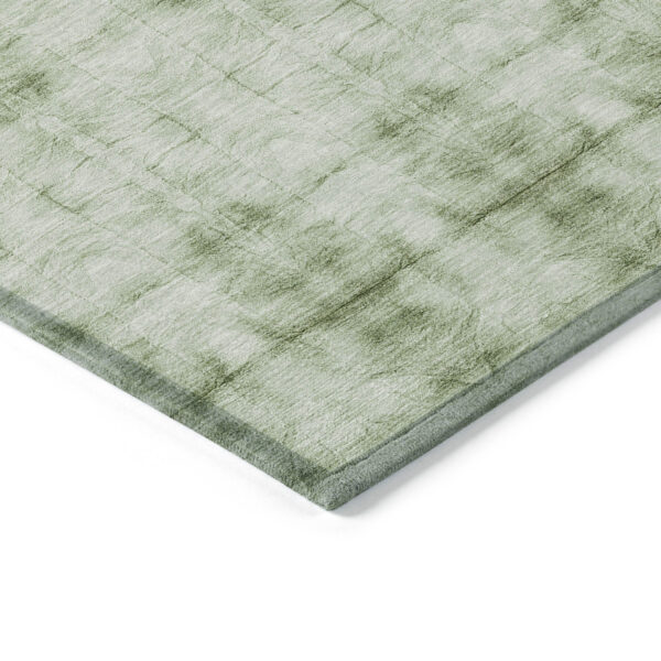 9' X 12' Sage And Green Geometric Washable Indoor Outdoor Area Rug