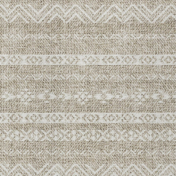 10' X 14' Beige And Ivory Southwestern Washable Indoor Outdoor Area Rug