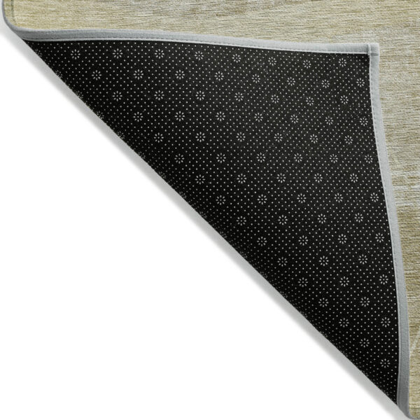 8' X 10' Beige Taupe And Tan Abstract Washable Indoor Outdoor Area Rug
