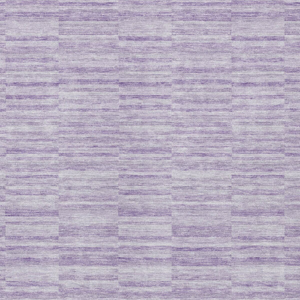 5' X 8' Plum And Purple Striped Washable Indoor Outdoor Area Rug
