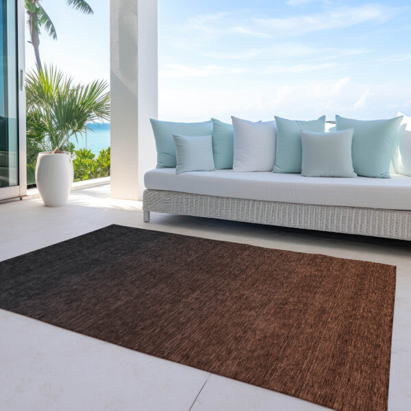 3' X 5' Orange And Charcoal Abstract Washable Indoor Outdoor Area Rug