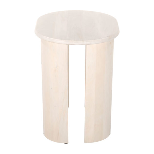 24" Natural Solid Wood Oval End Table