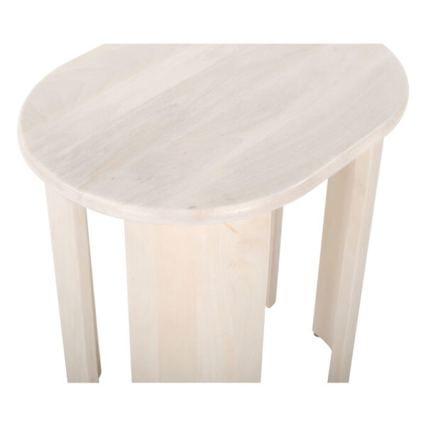 24" Natural Solid Wood Oval End Table