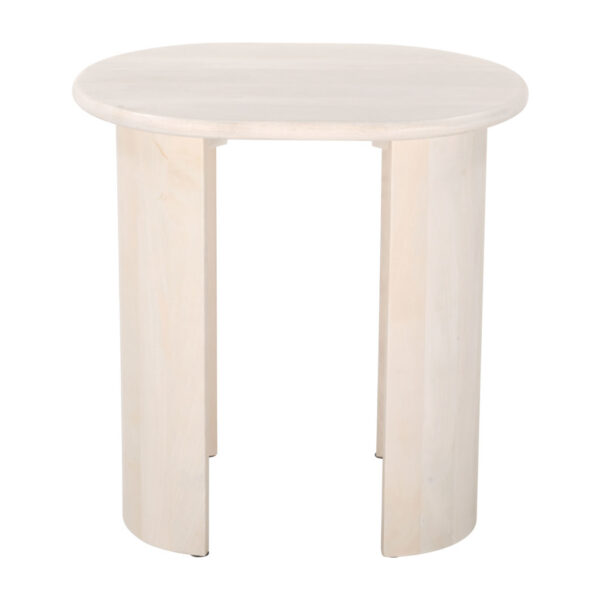 24" Natural Solid Wood Oval End Table