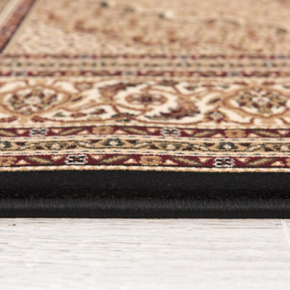 7’ x 9’ Black and Beige Medallion Area Rug