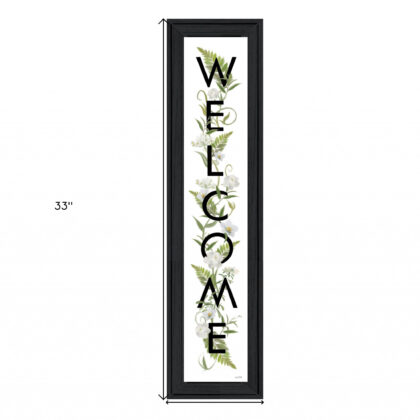 Welcome Sign II 2 Black Framed Print Wall Art