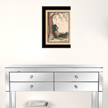 Nap Time 2 Black Framed Print Wall Art