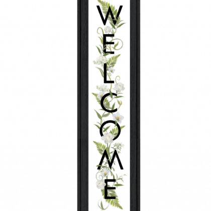 Welcome Sign II 2 Black Framed Print Wall Art