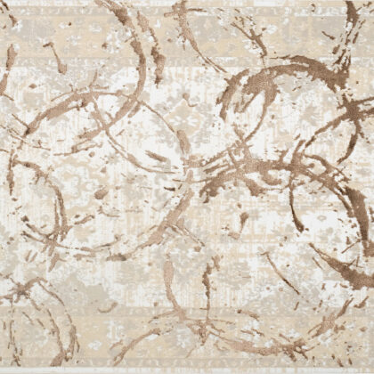 5' x 8' Bronze Abstract Area Rug