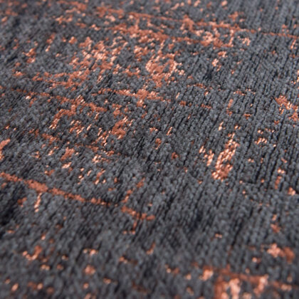 7' x 9' Black and Gold Abstract Non Skid Area Rug
