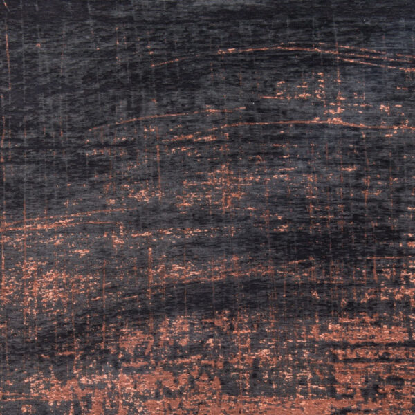 7' x 9' Black and Gold Abstract Non Skid Area Rug