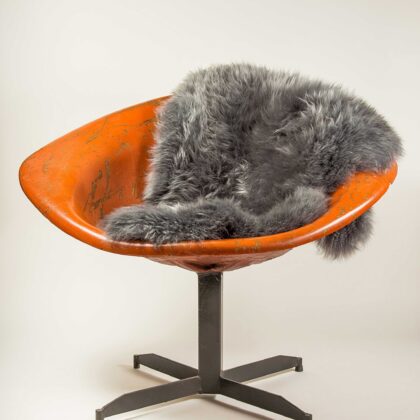 2' X 3' Warm Gray New Zealand Natural Sheepskin Rug