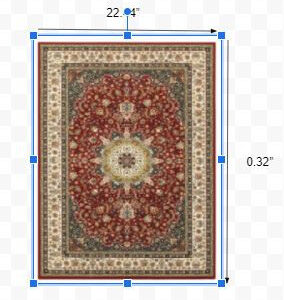 1' X 3' Red Ivory Machine Woven Oriental Indoor Area Rug