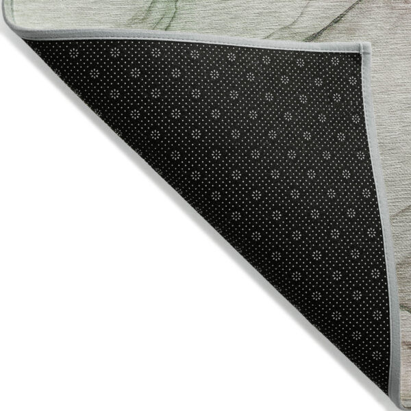 3' X 5' Gray and Pink Abstract Washable Non Skid Indoor Outdoor Area Rug