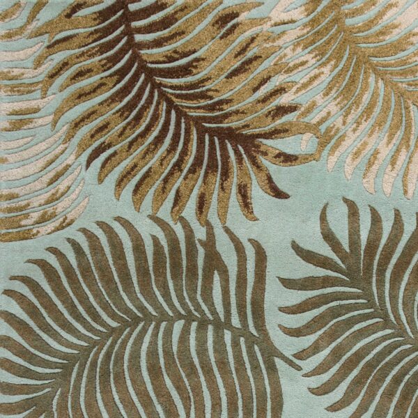 5' X 8'  Wool Aqua Area Rug
