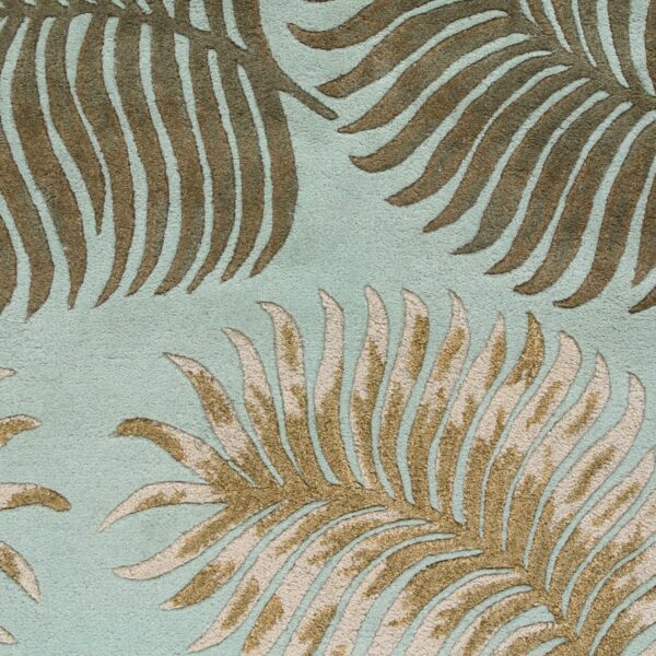 5' X 8'  Wool Aqua Area Rug