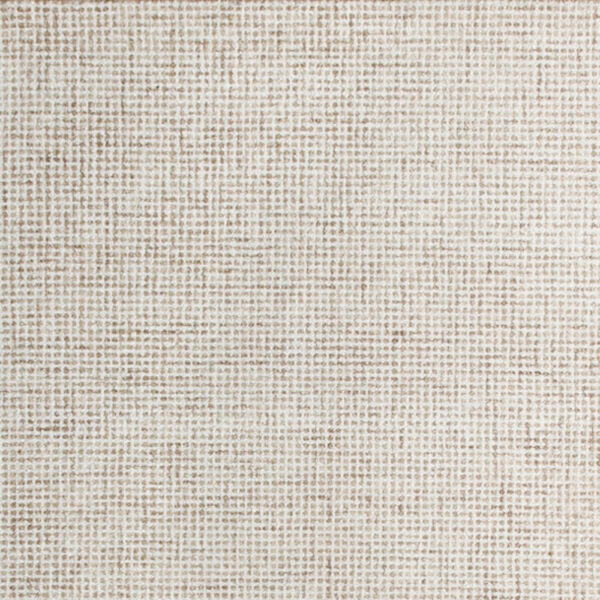 8' Runner Beige and Ivory Wool Checkered Hand Tufted Runner Rug