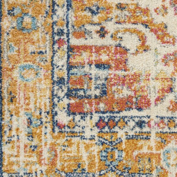 10' Yellow And Ivory Dhurrie Runner Rug