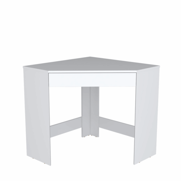 30" White Wood Corner Computer Desk