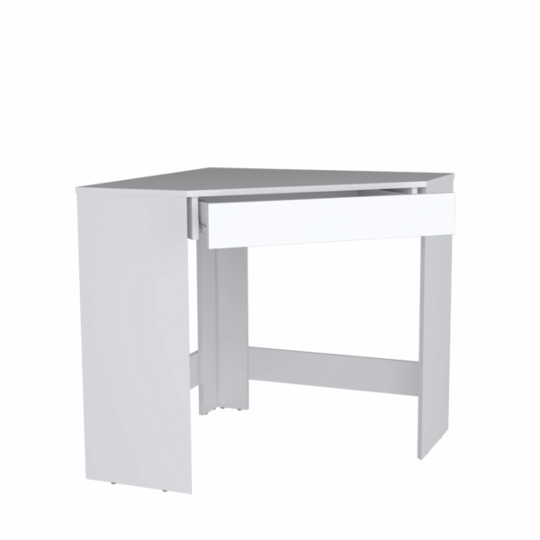 30" White Wood Corner Computer Desk