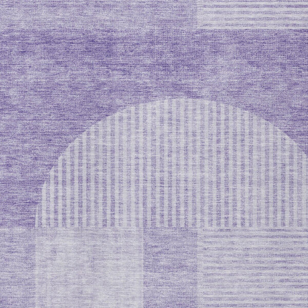 10' X 14' Lavender And Purple Geometric Washable Indoor Outdoor Area Rug