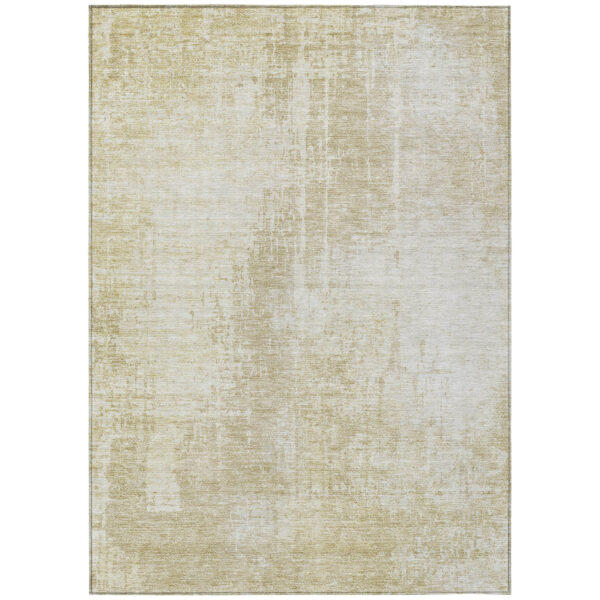 9' X 12' Beige And Taupe Abstract Washable Indoor Outdoor Area Rug