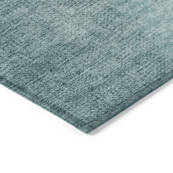 8' X 10' Teal Blue And Aqua Abstract Washable Indoor Outdoor Area Rug
