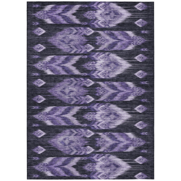 10' X 14' Purple Lavender And Plum Southwestern Washable Indoor Outdoor Area Rug