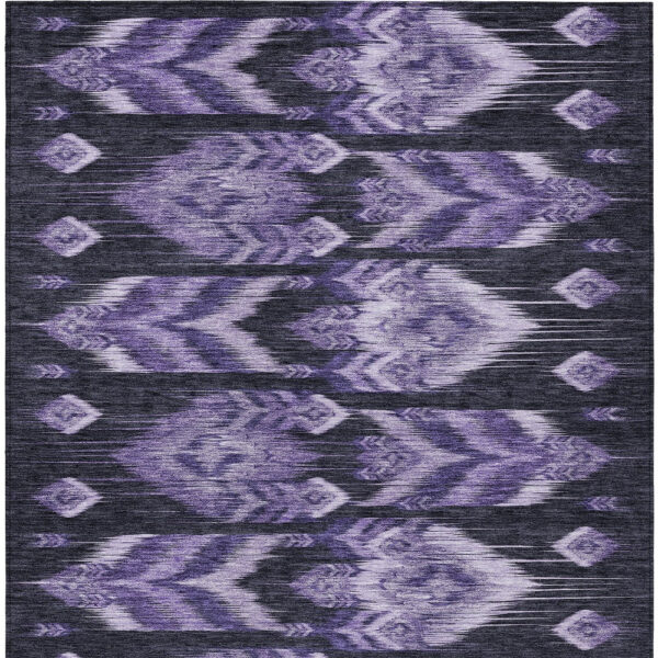 10' X 14' Purple Lavender And Plum Southwestern Washable Indoor Outdoor Area Rug